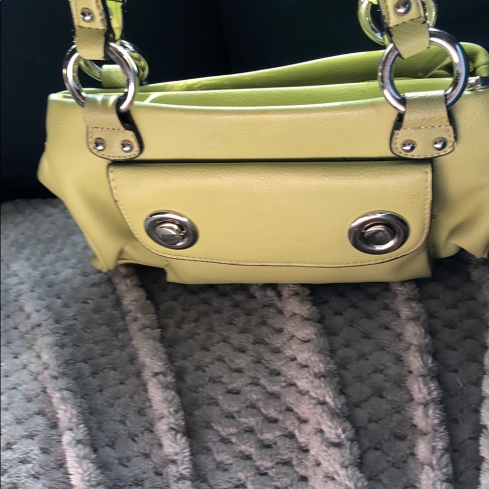 Three pocket green purse